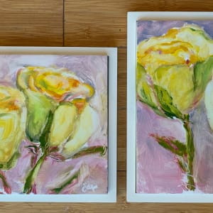 Pink & Yellow (Left) by Jennifer Hooley 