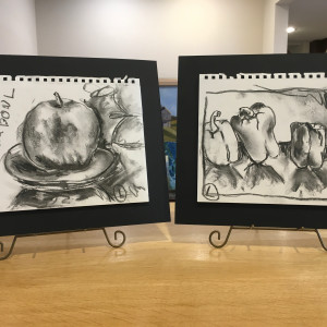 A Big Apple (Left) by Jennifer Hooley 