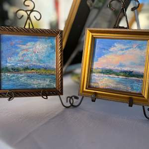 Lake Inspired (5x5” series) by Jennifer Hooley 