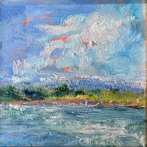 Lake Inspired (5x5” series) by Jennifer Hooley 