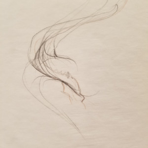 The Dragon Princess Sketch, Girl Riding Dragon, 3 pieces by John Alvin 