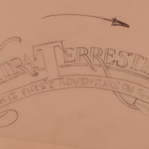 E.T. the Extra-Terrestrial Poster Layout and Logo Concepts by John Alvin 