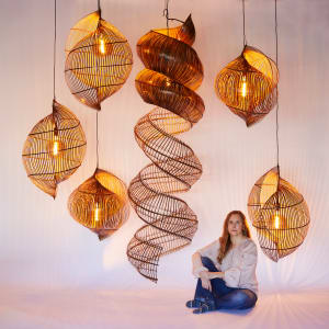 Cloud of Shells Project, Tennessee by Charissa  Image: Lit grouping with artist Charissa Brock, designer and fabricator