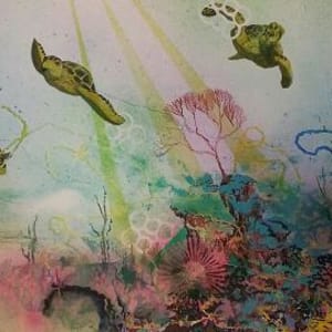 TURTLES WITH GARBAGE by SAL SIDNER