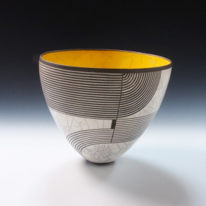 Black/White & Yellow Graphic Bowl by BilianaPopova 