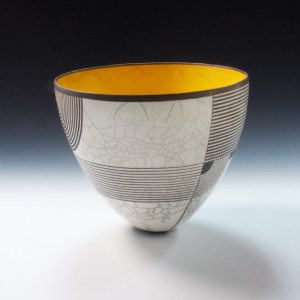 Black/White & Yellow Graphic Bowl by BilianaPopova 