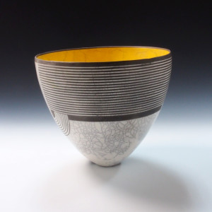 Black/White & Yellow Graphic Bowl by BilianaPopova 