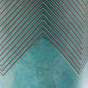 Coil Blue Geometric Vase by BilianaPopova 