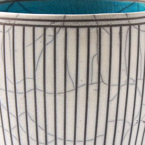 Water Blue Striped Vessel by BilianaPopova 