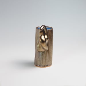 Blue Gold Figure Cup with Orange Line by BilianaPopova 
