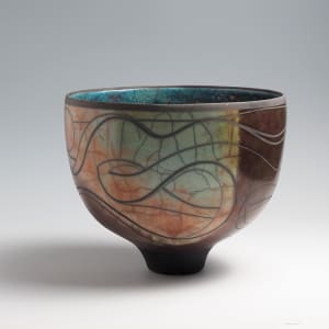 Copper Red Graffiti Bowl by BilianaPopova 