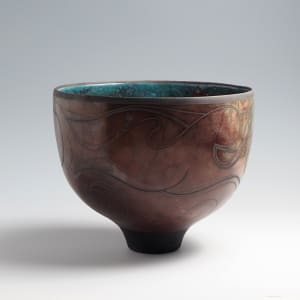 Copper Red Graffiti Bowl by BilianaPopova 