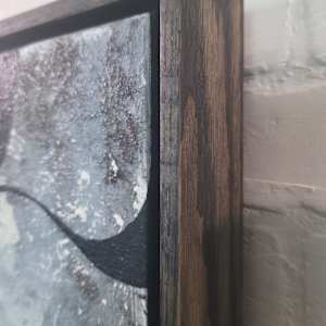 Acid Trip by Sonia Wilkinson  Image: A side profile to showcase the wood frame and artwork detail.