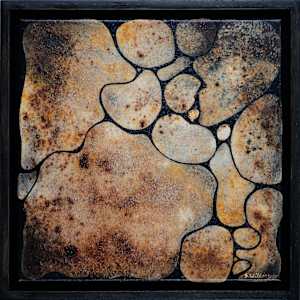 Beach by Sonia Wilkinson  Image: 'Beach' - as seen with the included frame. This piece is ready to hang upon  arrival.