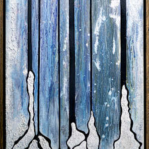 Waterfalls by Sonia Wilkinson  Image: 'Waterfalls'—framed and ready to hang.