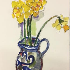 Daffodils in Pitcher by Mari Lyons