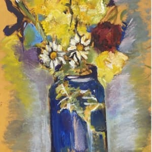 Blue Jar Bouquet by Mari Lyons