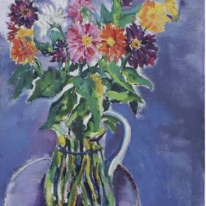 Bouquet in Glass Pitcher by Mari Lyons, Image 1.
