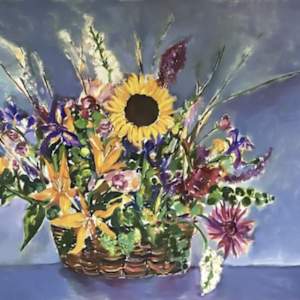 Bouquet in Basket by Mari Lyons, Image 1.