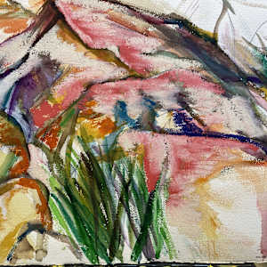 Grasses with Pink Rocks by Mari Lyons, Image 1.