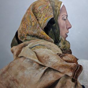 Refugee Woman by Abdul Khaliq Ansari 