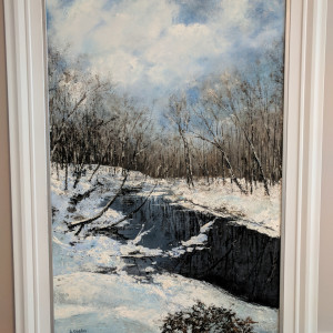 Winter Stream by Abdul Khaliq Ansari 