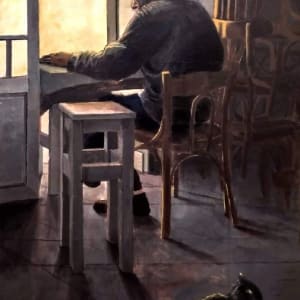 Alone in a Cafe by Ahmed Magdy