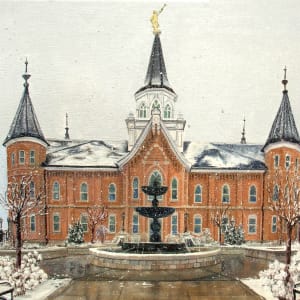 Snowing Lightly - Provo City Center Temple by Nila Jane Autry