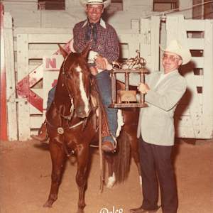 Bill Freeman  Image: Bill Freeman showing at the 1983 NCHA Super Stakes.