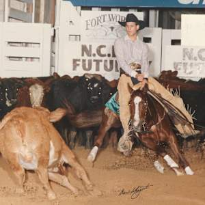 Joann Freckles  Image: Joann Freckles showing at the 1987 NCHA Futurity, shown by Phil Rapp. 