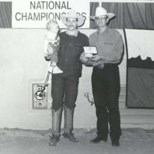 Mark Lavender  Image: Mark Lavender accepting the 1994 Open Champion Buckle. 