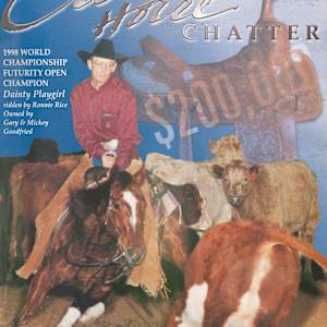 1992 - 2021: NCHA Open Futurity Champions (Chatter Edition)  Image: 1998 NCHA Open Futurity Champion, Dainty Playgirl, shown by Ronnie Rice.