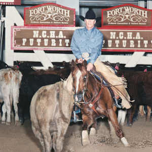 Bob Kingsley  Image: Bob Kingsley showing at the 1999 NCHA Futurity, Cancer Care Celebrity Cutting. 