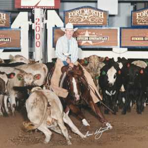 Stephaine Larabee  Image: Stephanie Larabee showing at the 2000 NCHA Derby, Non-Pro. 