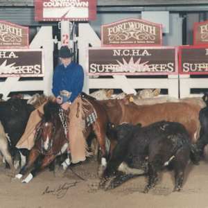 Glade Knight  Image: Glade Knight showing at the 2000 NCHA Super Stakes, Amateur. 