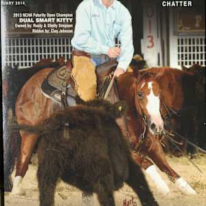 1992 - 2021: NCHA Open Futurity Champions (Chatter Edition)  Image: 2013 NCHA Open Futurity Champion, Dual Smart Kitty, shown by Clay Johnson.