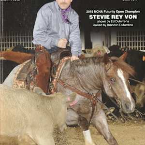 1992 - 2021: NCHA Open Futurity Champions (Chatter Edition)  Image: 2015 NCHA Open Futurity Champion, Stevie Rey Von, shown by Ed Dufurrena. 