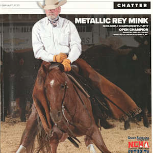 1992 - 2021: NCHA Open Futurity Champions (Chatter Edition)  Image: 2019 NCHA Open Futurity Champion, Metallic Rey Mink, shown by Gary Bellenfant.