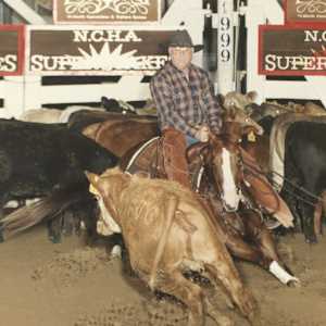 Bobby Pidgeon  Image: Bobby Pidgeon riding Little Baby Sister at the 1999 NCHA Super Stakes, Non-Pro