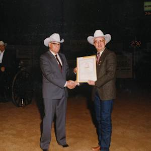 James Kenney  Image: James Kenney being inducted into the NCHA Hall of Fame. 
