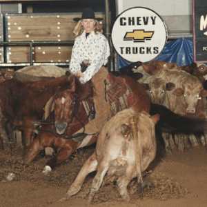 Meradas Dee Jay  Image: Meradas Dee Jay, shown by Jo Ellard, 1998, in the 10k Novice class, Reserve Champion. 