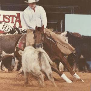 Ol Bullet  Image: Ol Bullet shown by James Bagley at the 1990 Augusta Futurity, Amateur Champion