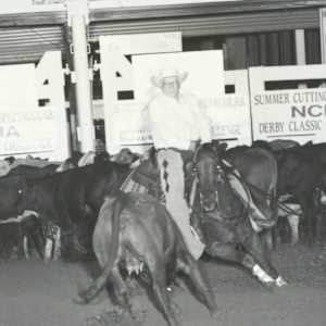 Peppy Ole  Image: Peppy Ole shown by Ray Sims at the NCHA Summer Spectacular