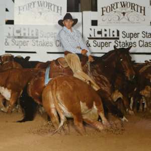 Lena Dry Doc  Image: Lena Dry Doc showing at the NCHA Super Stakes, shown by Bill McKinster. 