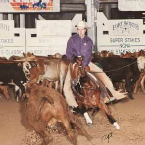 Laney O Lena  Image: Laney O Lena shown by Guy Woods, at the NCHA Super Stakes. 