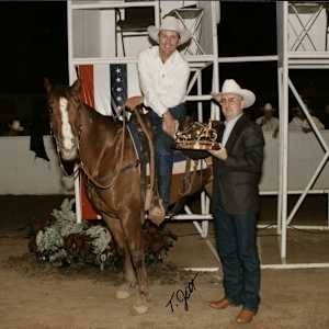Beckys Playmate  Image: Beckys Playmate, the 1991 NCHA Super Stakes Amateur Champion. 