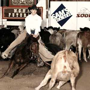Dustin Adams  Image: Dustin Adams showing at the NCHA Futurity. 