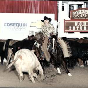 John & Kelle Carter  Image: Kelle Carter showing at the NCHA Futurity.