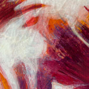 August Lingers by Doris Wasserman  Image: August Lingers. Detail #2. Acrylic, graphite, cold wax on panel. 10 inches