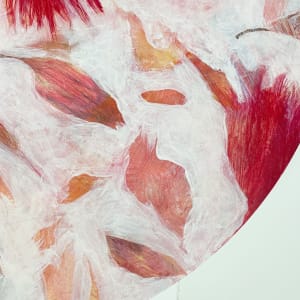 Fire Weed by Doris Wasserman  Image: Fire Weed. Detail #2. Acrylic, graphite, cold wax on panel. 22 inches